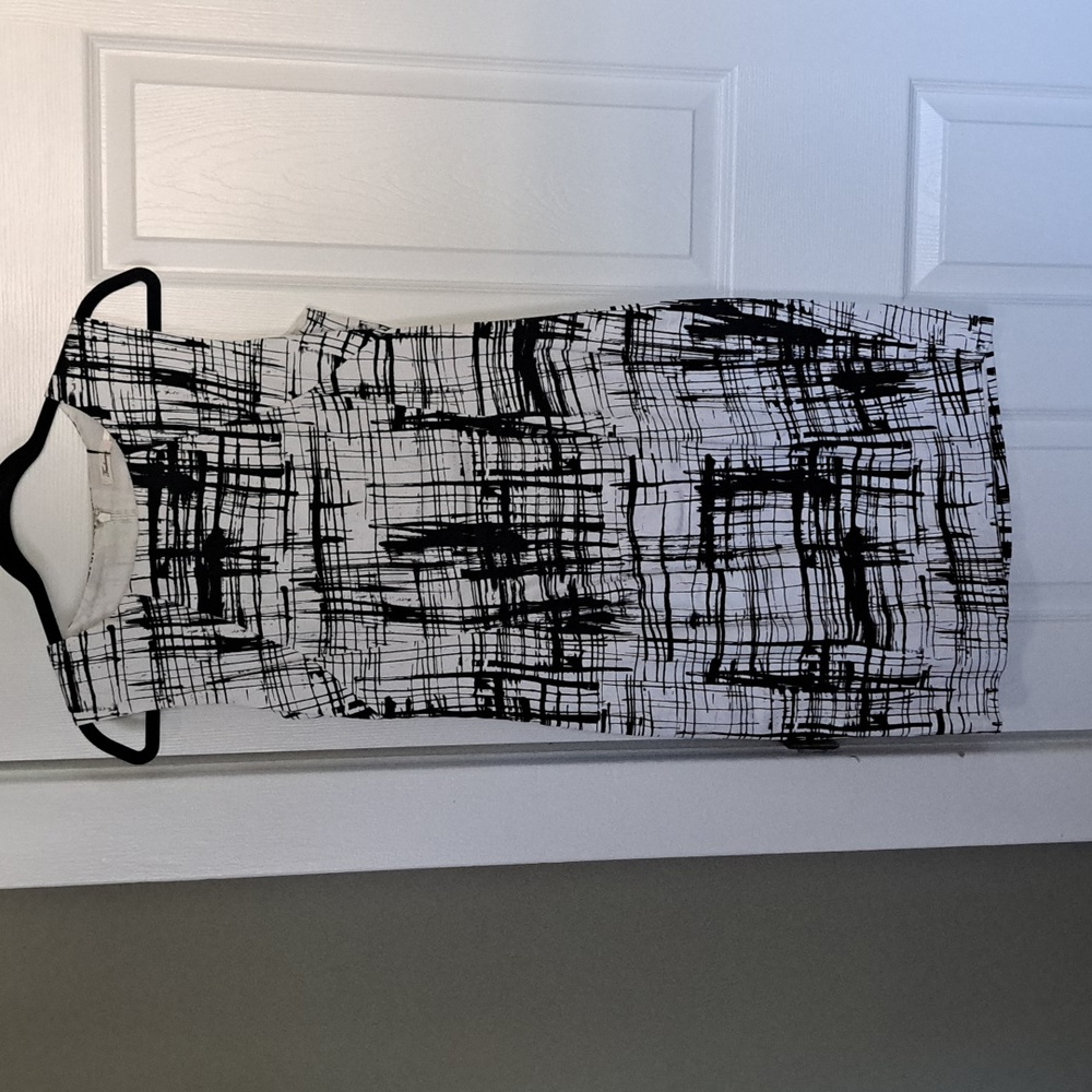 White and black dress